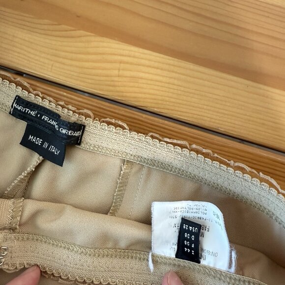 Marithe Francois Girbaud Women's Pants Flared Stretch Y2K Brown Minimalist US 29 - Picture 3 of 8